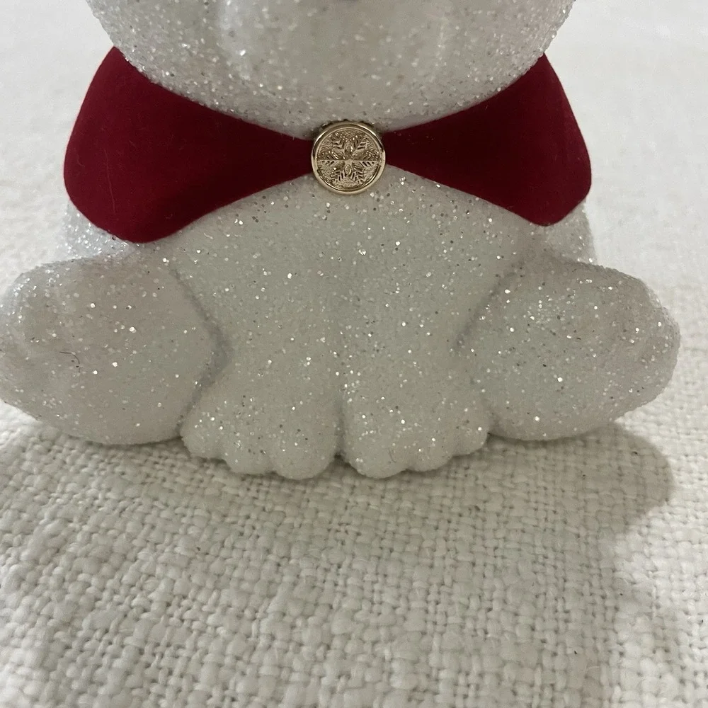 Bath And Body works single wick candle holder polar bear Christmas 2021 Holidays